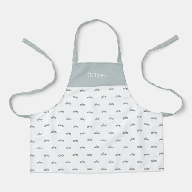 Cute Personalised Car Pattern Apron Schürze (Vorderseite)