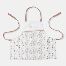 Cute Personalised Floral Botanical Pattern Apron Schürze