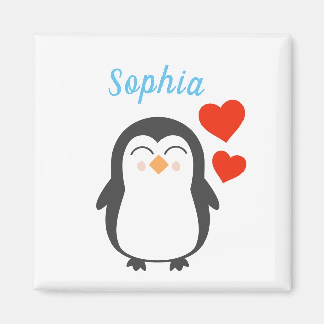 Cute Personalised Penguin  Magnet (Vorne)