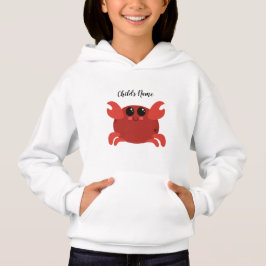 Cute Personalized Cartoon Crab Kids Hoodie