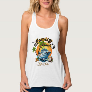 Cute Personalized Cruise Ship Family Trip Sunset T Tank Top
