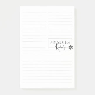Cute Personalized Lined Simple Modern White Post-it Klebezettel