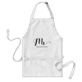 Cute Personalized Mr Newlywed Typography Schürze