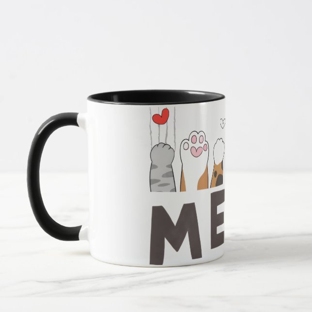 Cute Pet Paw Love Mug (Gauche)