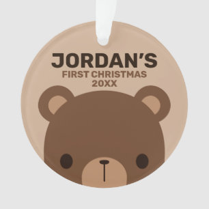Cute Petit Ours Brown avec Cera de nom personnalis