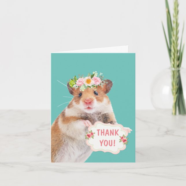 Cute petite souris Carte de remerciements (Devant)
