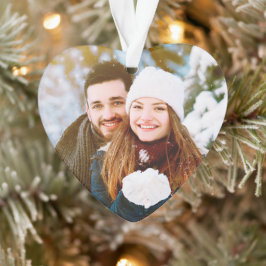 Cute Photo Keepsaké Coeur Notre premier Noël