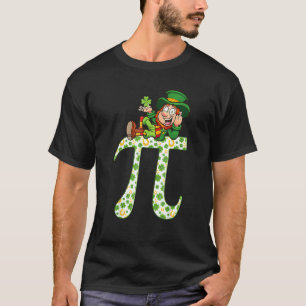 Cute Pi Irish Math Teacher Leprechaun Pi Day St. P T-Shirt