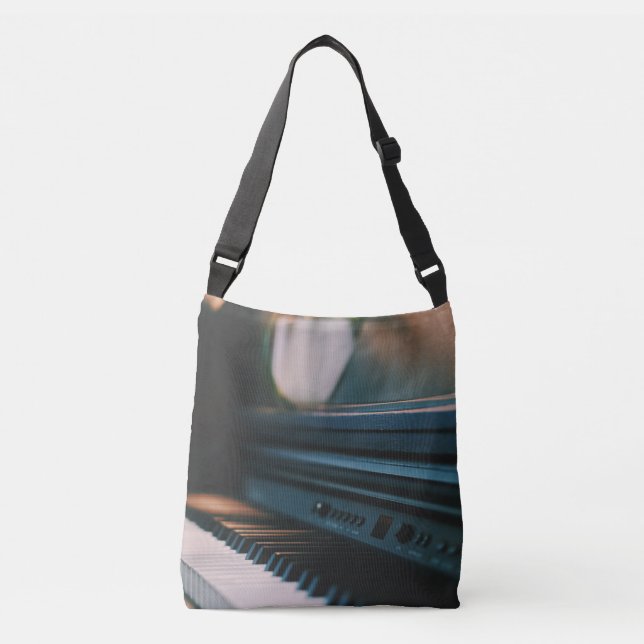 Cute Piano Artwork Tragetaschen Mit Langen Trägern (Vorderseite)