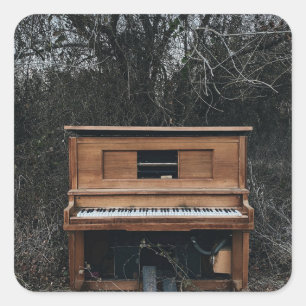 Cute Piano Quadratischer Aufkleber
