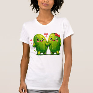 Cute Pickle-Couple Lustiges Kawaii-Pickles-T-Shirt T-Shirt