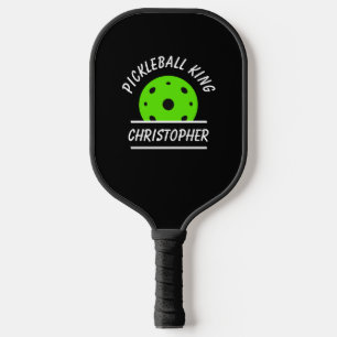Cute Pickleball King Name Ball Black Green Sports Schläger