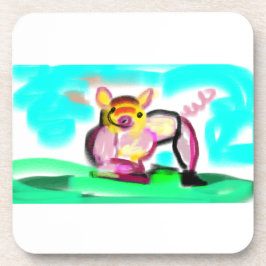 Cute pig art getränkeuntersetzer