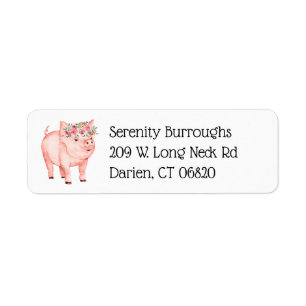 Cute Pig Funny Farm Animal Boho