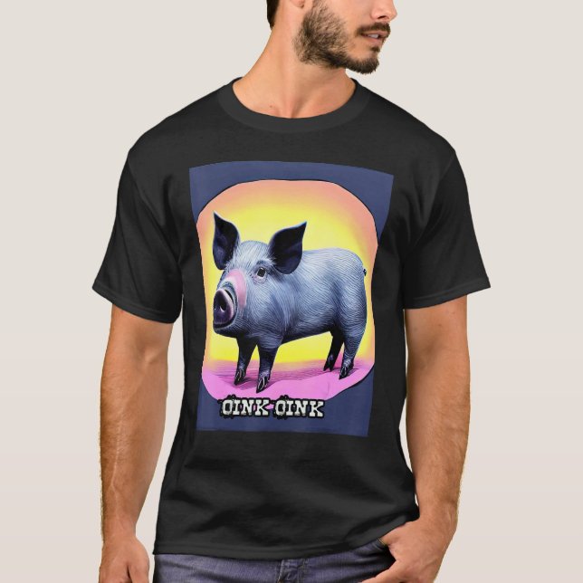 Cute Pig Piggie Oink Oink_9 T-Shirt (Vorderseite)
