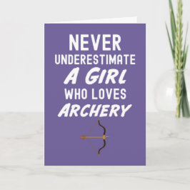 Cute Pink Archery Cards For Baby Girls Kids Archer Karte