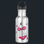 Cute Pink Bikini Beach Ready Edelstahlflasche<br><div class="desc">For when you're proud of the beach body you've been working on but need to cover it up to protect it from the sun.</div>