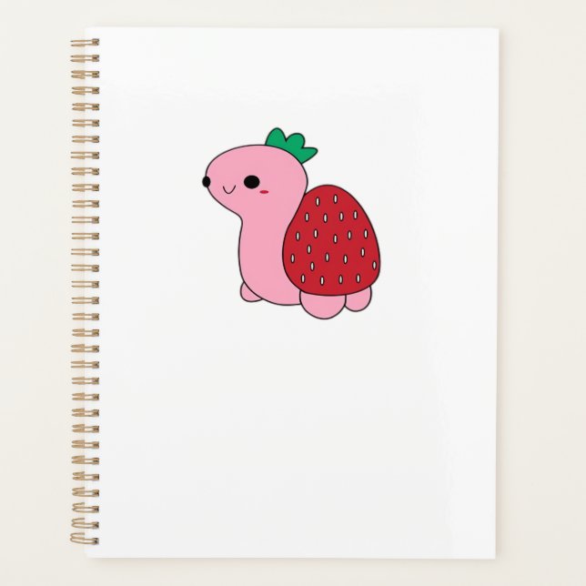 Cute pink blushing strawberry turtle Classic T-Shi Planer (Vorderseite)