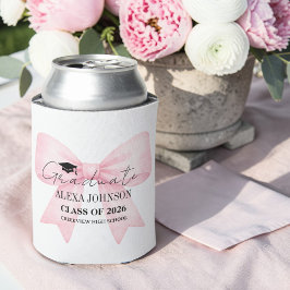 Cute Pink Bow Graduation Cap Graduate Dosenkühler