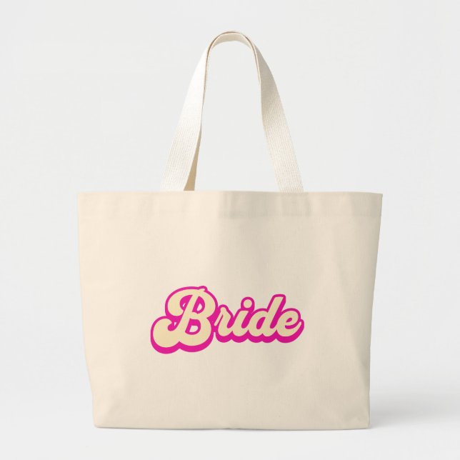 Cute Pink Bride tote bag (Devant)