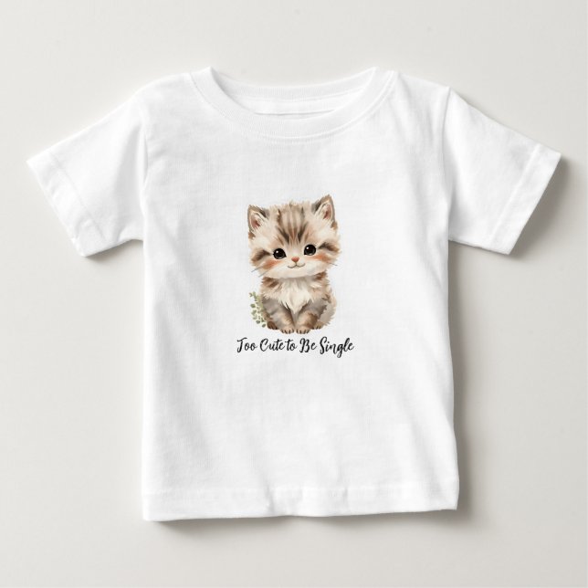 Cute pink cat baby T-Shirt (Vorderseite)