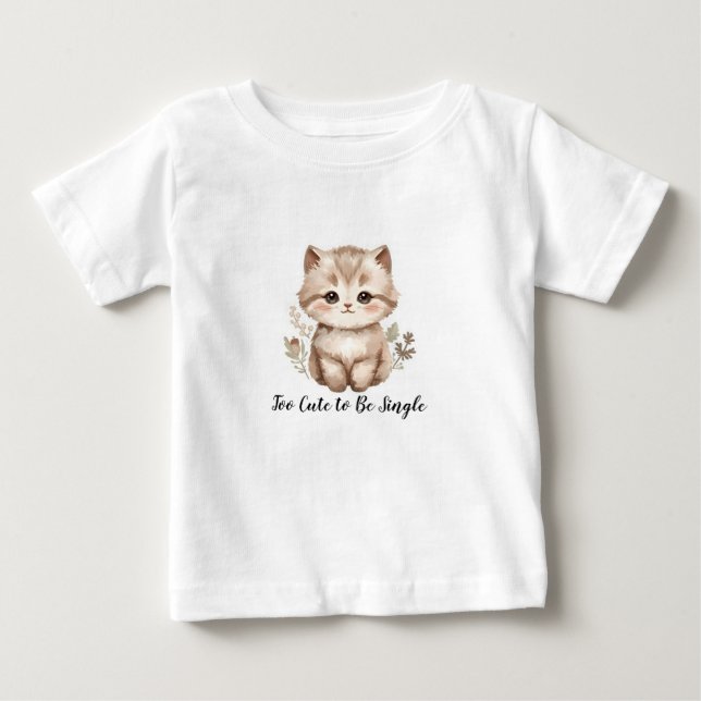 Cute pink cat baby T-Shirt (Vorderseite)