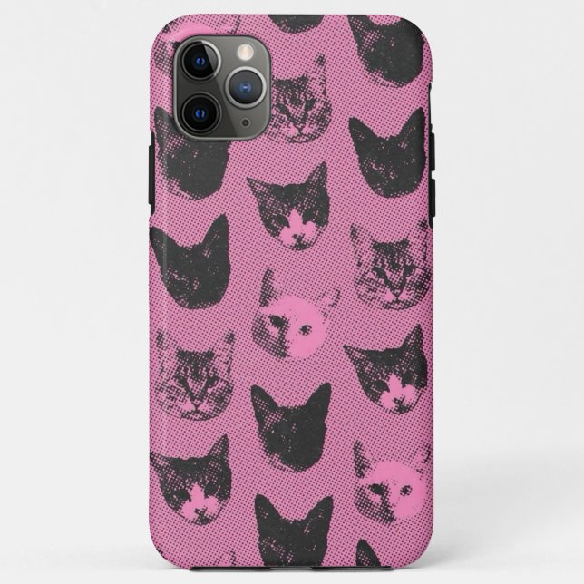 Cute Pink Cat iPhone Case – Soft Aesthetic Vibes (Rückseite)