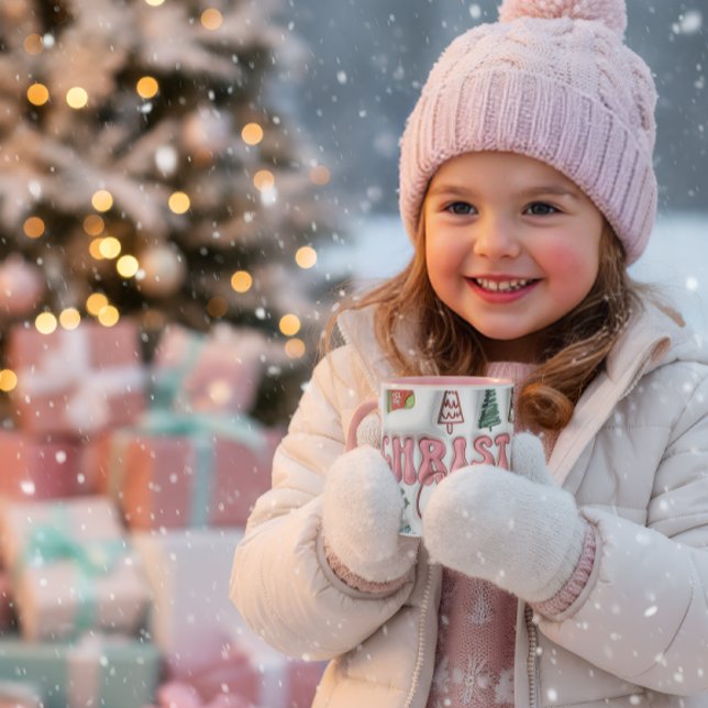 Cute Pink Christmas Cheer Mug (Créateur téléchargé)