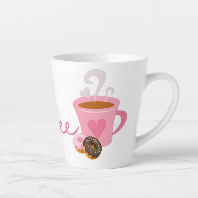 Cute Pink Coffee Mug Milchtasse (Rechts)