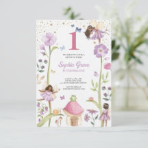 Cute Pink fairy Coquette primer cumpleaños