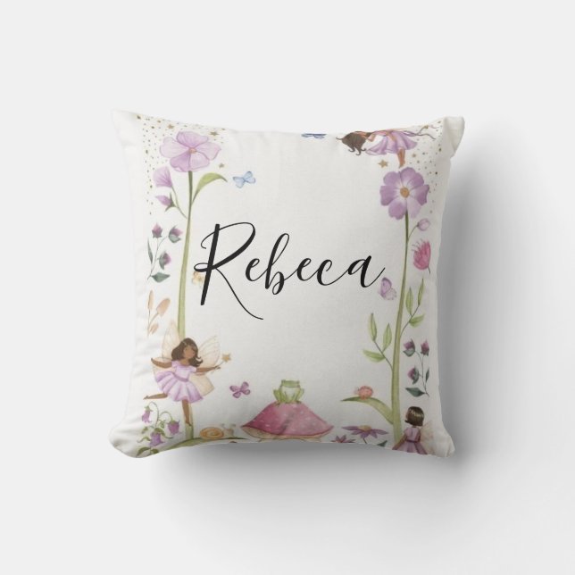 Cute Pink fairy Coquette primer cumpleaños Kissen (Vorderseite)