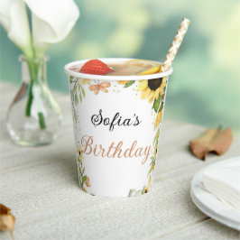 Cute Pink fairy Coquette primer cumpleaños Pappbecher