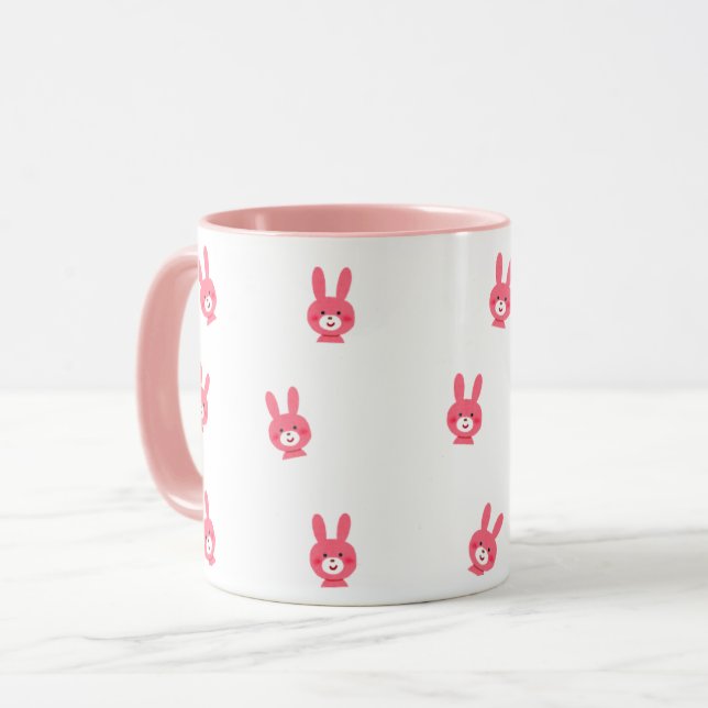 Cute Pink Feminine Coffee Cup Tasse (Vorderseite Links)