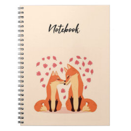 Cute Pink Fox Notebook Beautiful Animals Nature Notizblock