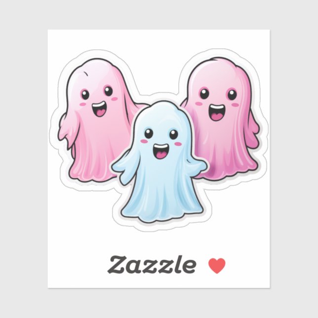 Cute Pink Ghost: Sweet Ghost #10 Aufkleber (Blatt)