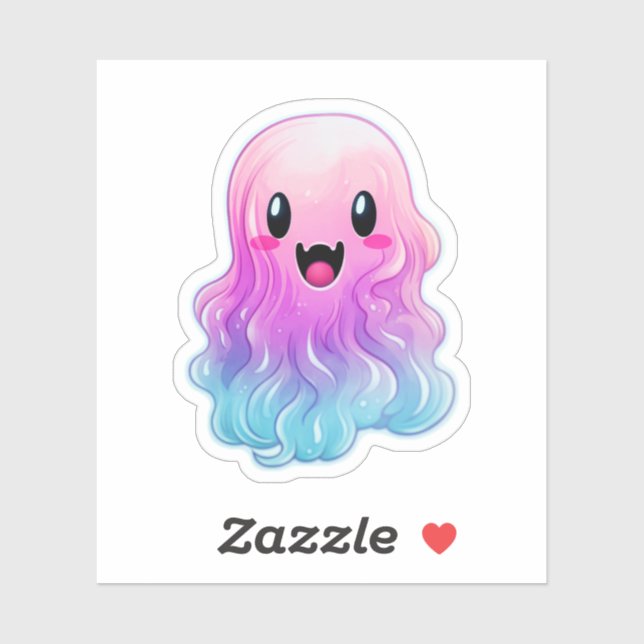 Cute Pink Ghost: Sweet Ghost #1 Aufkleber (Blatt)