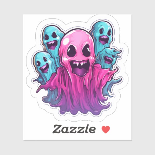 Cute Pink Ghost: Sweet Ghost #8 Aufkleber (Blatt)