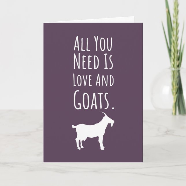 Cute Pink Goat Cards Farm Animal Farmer Karte (Vorderseite)
