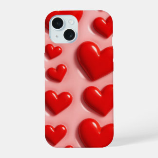 Cute Pink Heart iPhone 15 Case  iPhone 15 Hülle