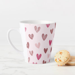 Cute Pink Heart Pattern – Romantic &Stylish Design Milchtasse