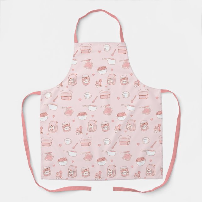 Cute Pink Jam and Bread Making and Baking Hobby Schürze (Vorderseite)