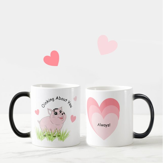 Cute pink pig for Valentine Verwandlungstasse (Von Creator hochgeladen)