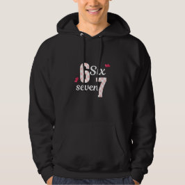 Cute Pink Plaid Numbers 6 & 7 Hoodie