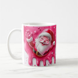 Cute Pink Santa Christmas Mug | Cozy Winter Mug