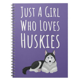 Cute Pink Siberian Husky Gifts For Baby Girls Kids Notizblock