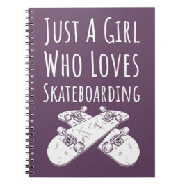 Cute Pink Skateboarder Gifts For Baby Girls Kids Notizblock