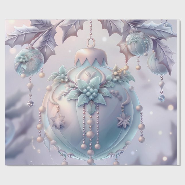 Cute Pink Snow Winter Birthday Geschenkpapier (Flach)