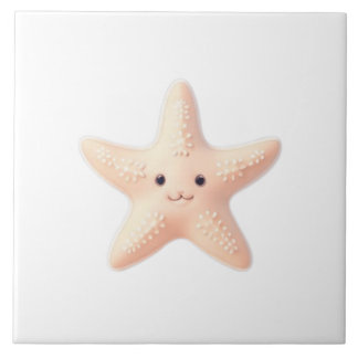 Cute Pink Starfish Fliese