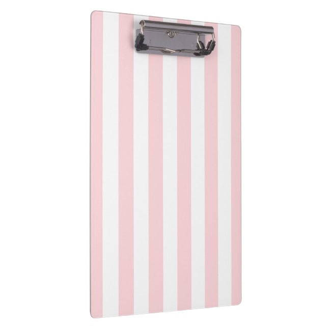 Cute Pink & White Stripe Clipboard  Klemmbrett (Rechts)