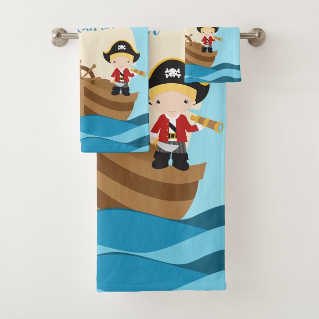 Cute Pirate Boys & A Big Ship Nom personnalisé (En situation)